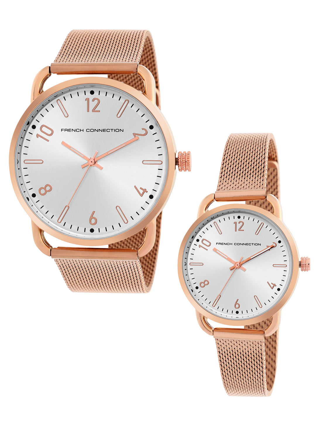 French Connection Rose Gold Pair Watch-FCN00011C