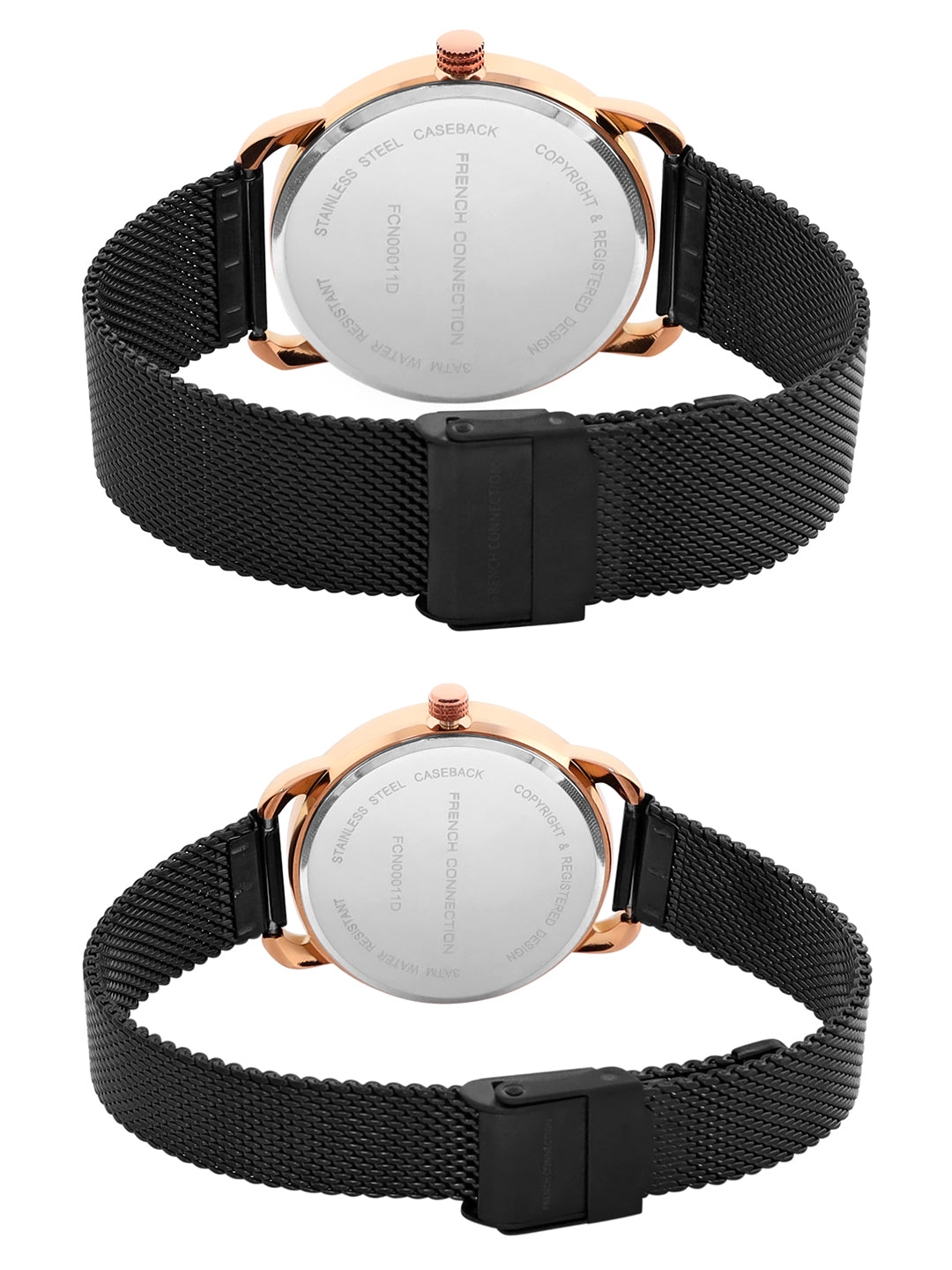 French Connection Rose Gold Pair Watch-FCN00011D