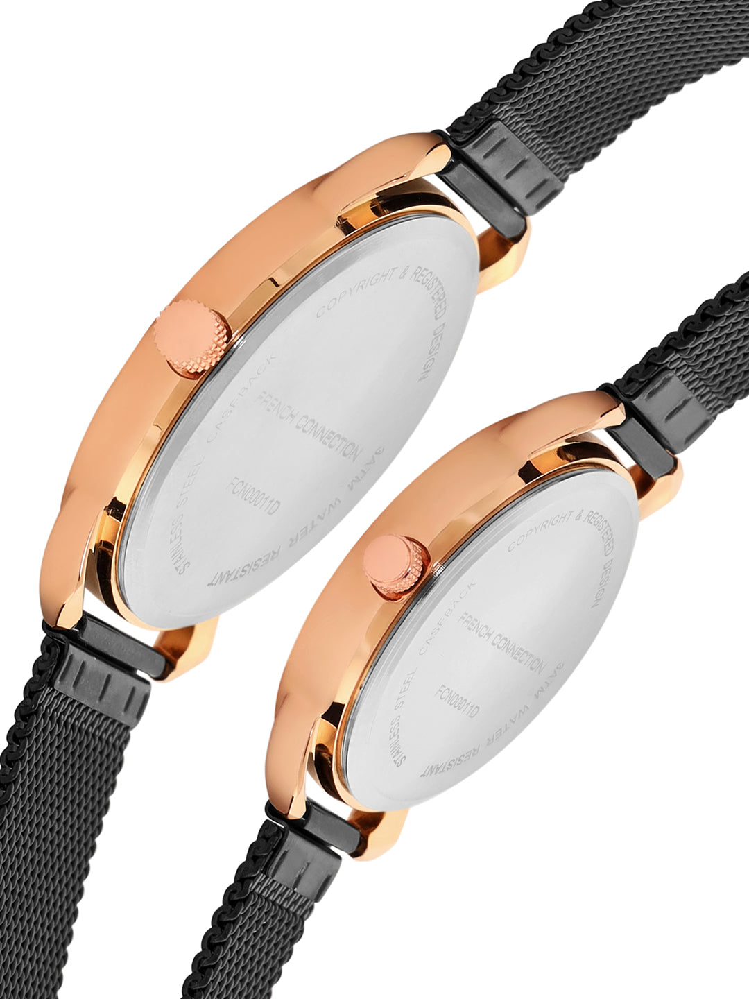 French Connection Rose Gold Pair Watch-FCN00011D