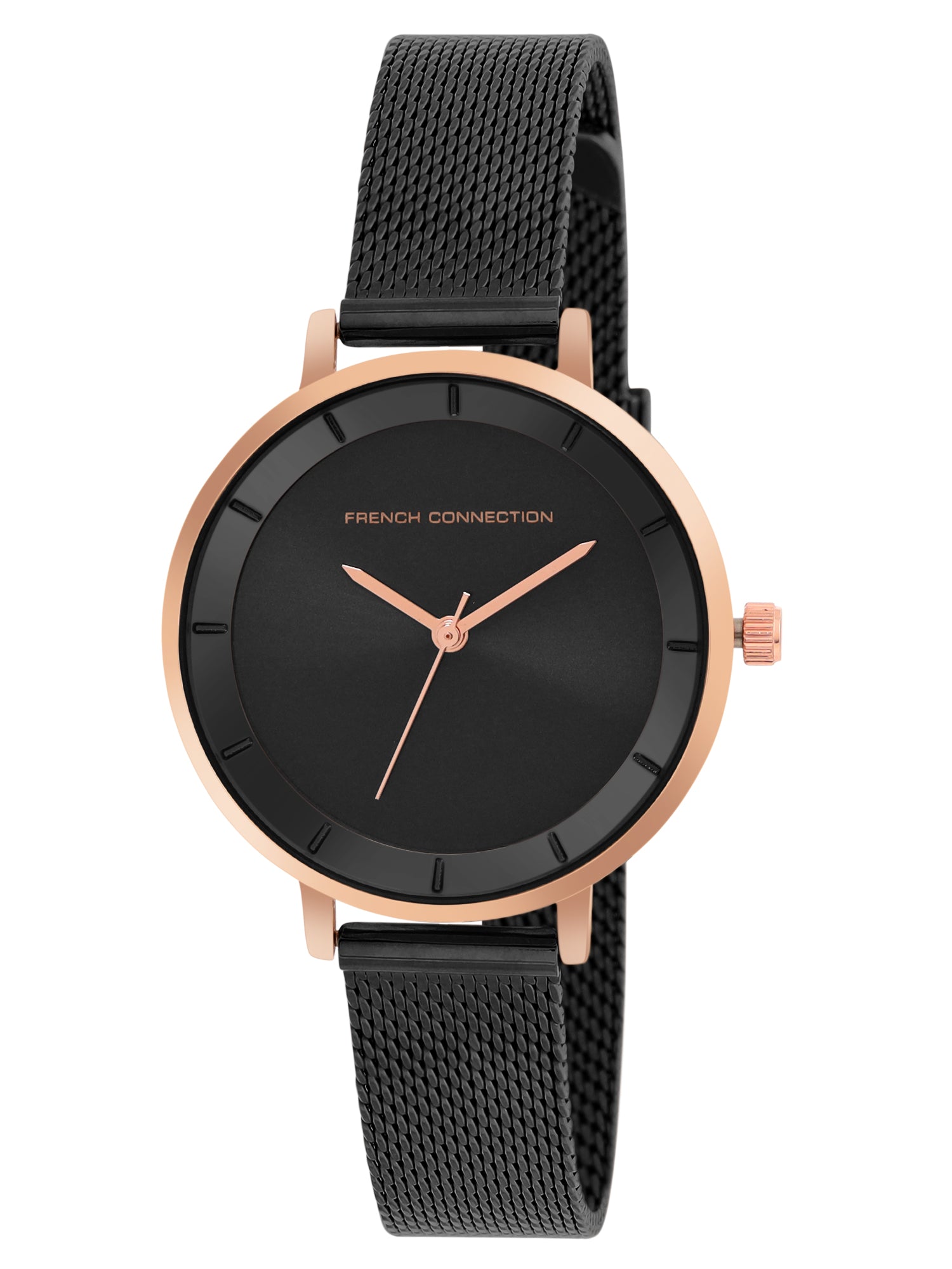 French Connection Black Dial Women's Watch-FCN00016C