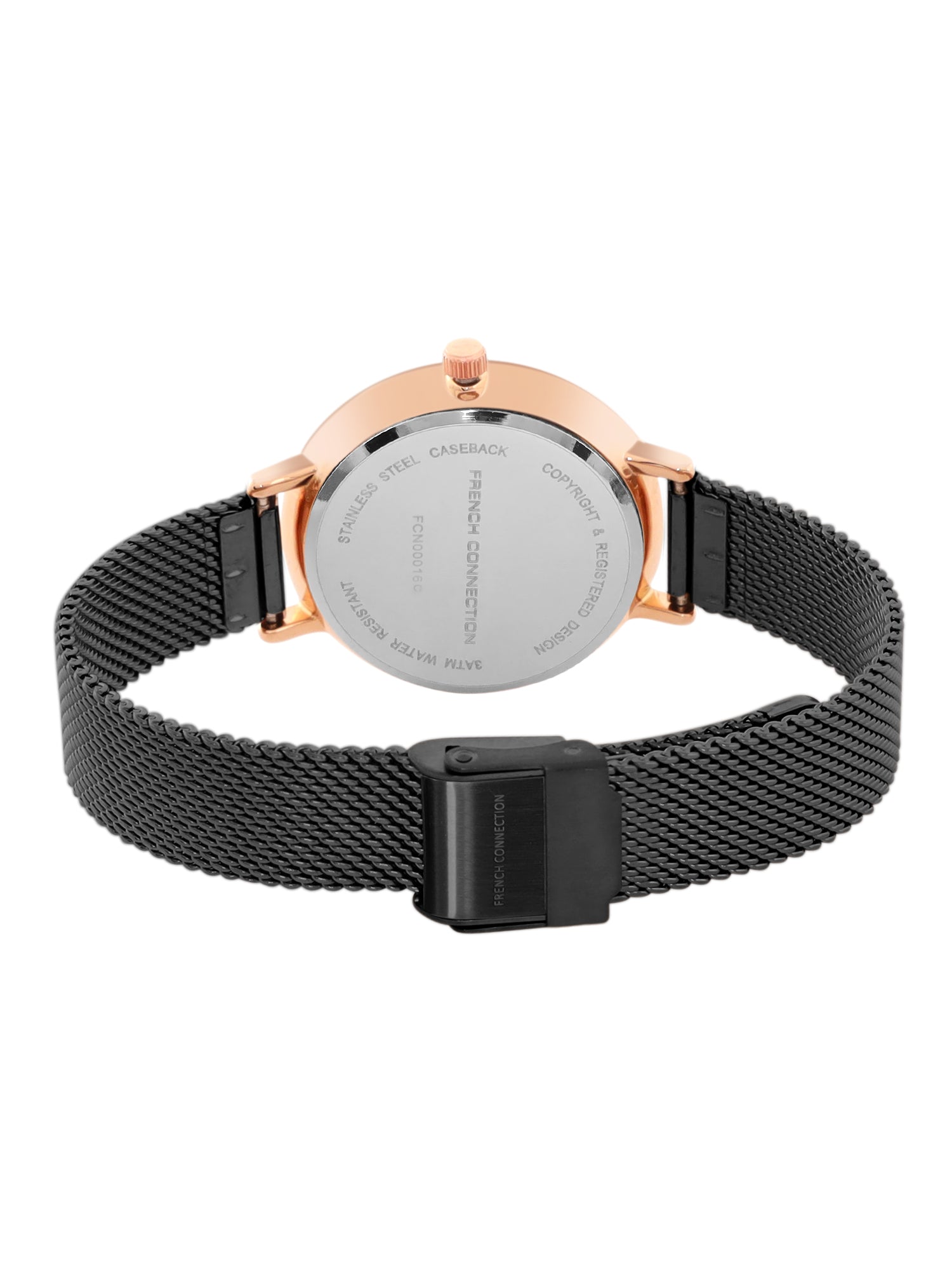 French Connection Black Dial Women's Watch-FCN00016C