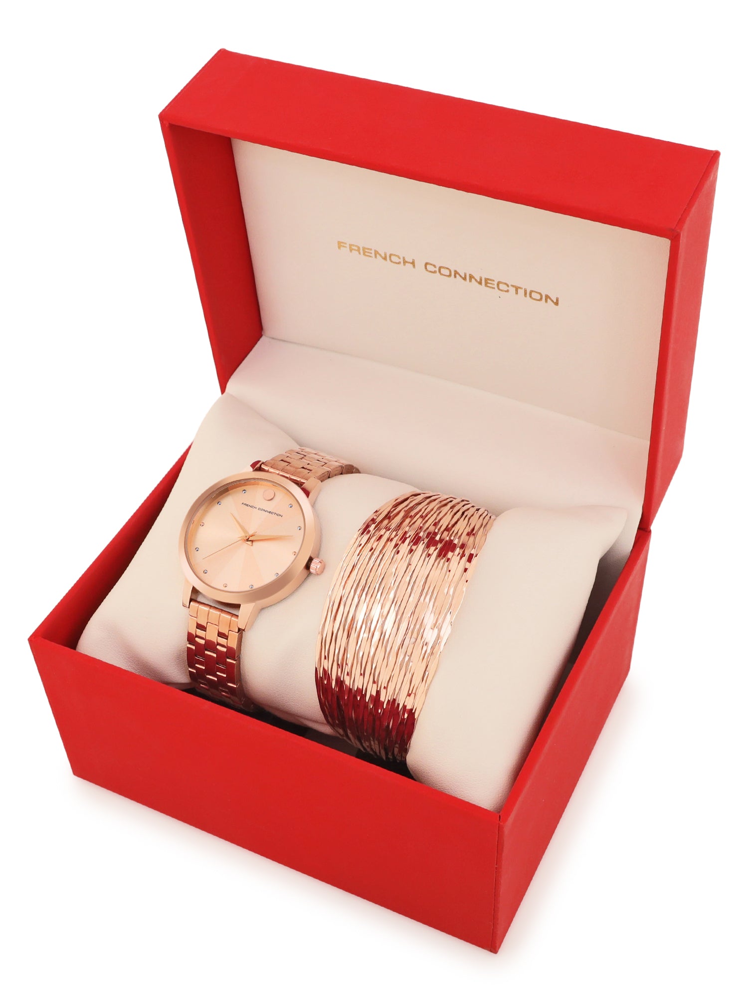 French Connection Analog Rose Gold Dial Women's Watch-FCN00017A
