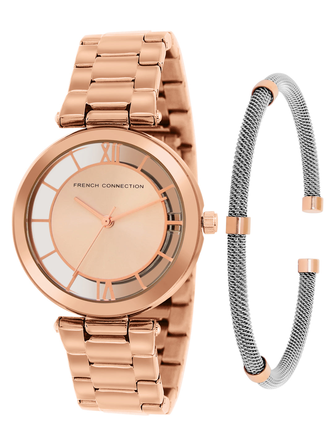 French Connection Analog Rose Gold Dial Women's Watch-FCN0001A