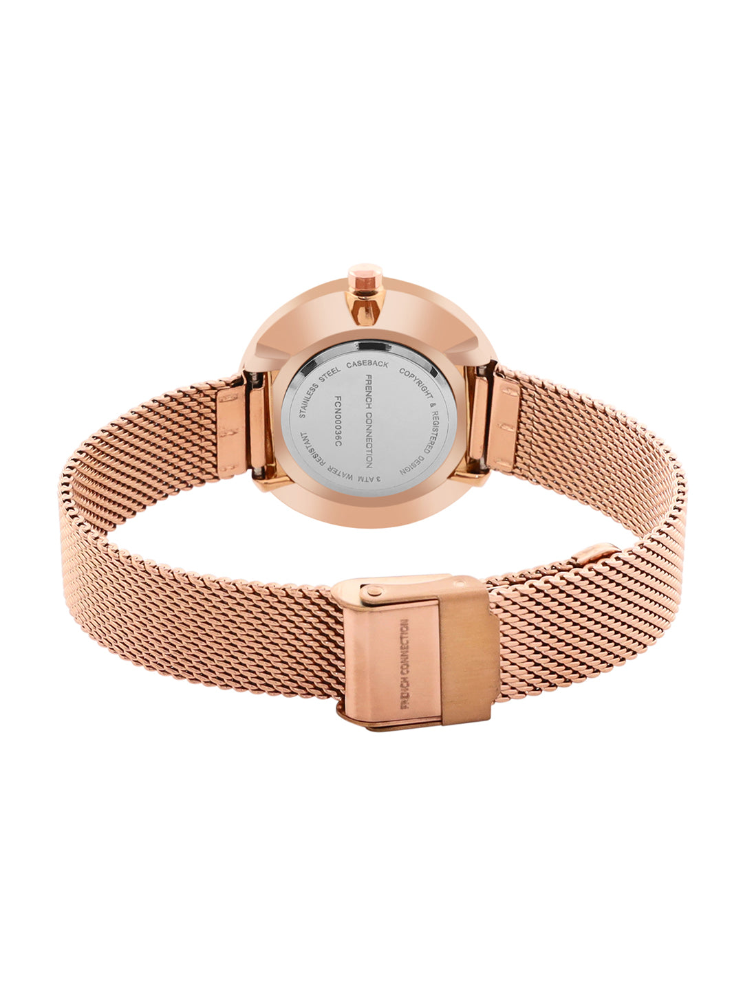 French Connection Analog Rose Gold Dial Women's Watch-FCN00036C