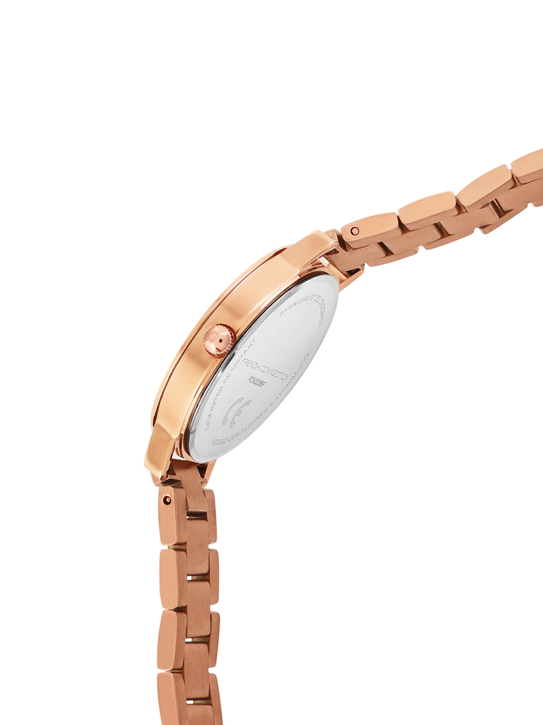 French Connection Mop white Dial with Rose Gold Strap Womens Analog Watch | FCN00066F