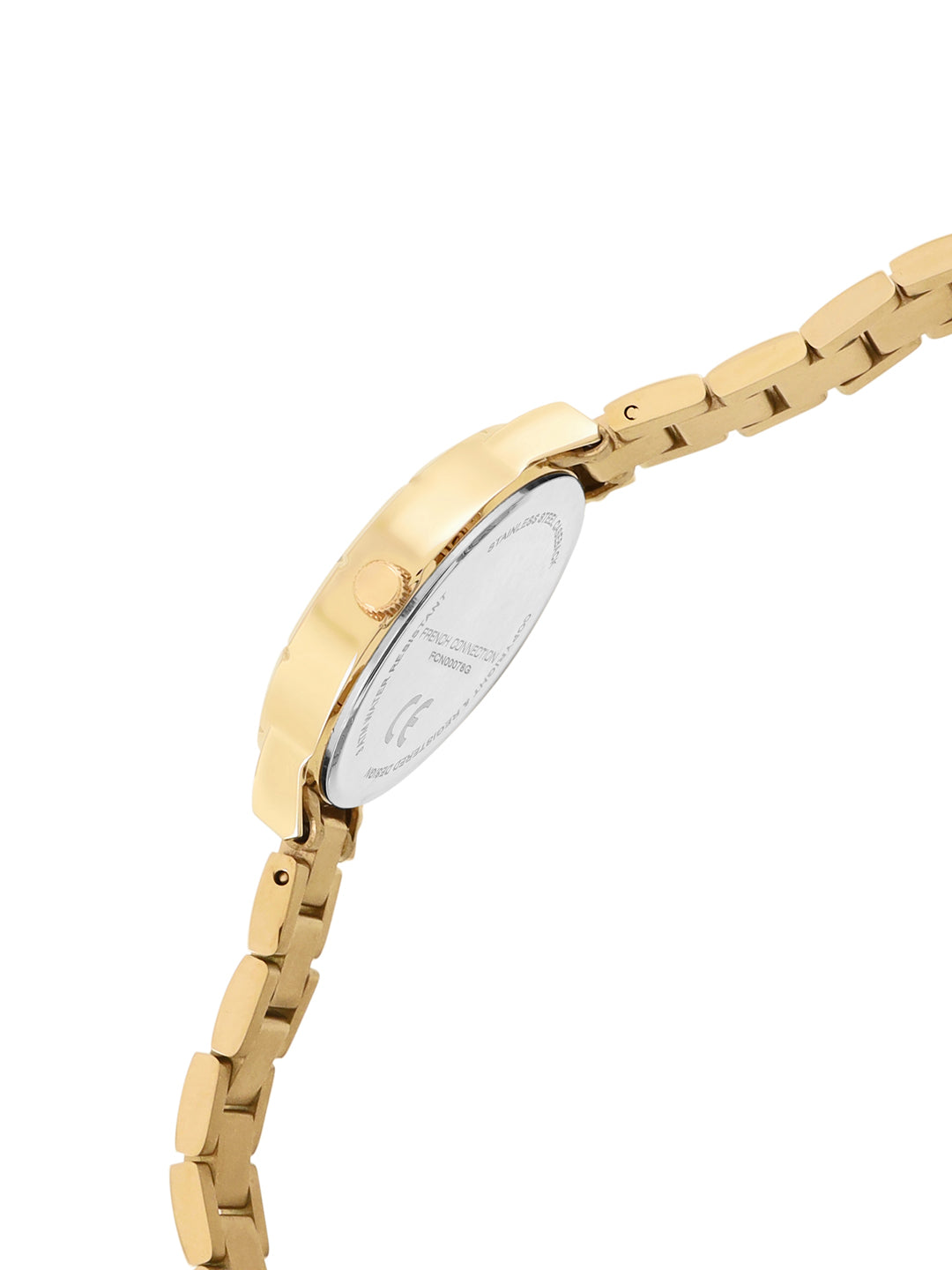 French Connection Silver Dial with Gold Strap Womens Analog Watch | FCN00078G