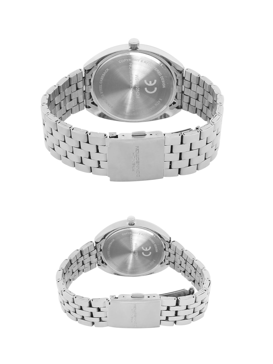 French Connection Grey Dial  Multifunction Watch for Couple - FCN0113SM