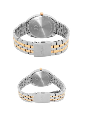 French Connection Silver Dial  Multifunction Watch for Couple - FCN0113TM