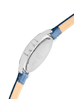 French Connection Sunray Blue Round Dial With Blue Leather Strap Watch - For Mens FCN0121UL