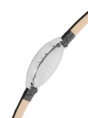 French Connection Textured Sky Blue Round Dial With Black Leather Strap Watch - For Mens FCN0123BL