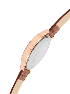 French Connection Textured Grey Round Dial With Black Leather Strap Watch - For Mens FCN0123BRL