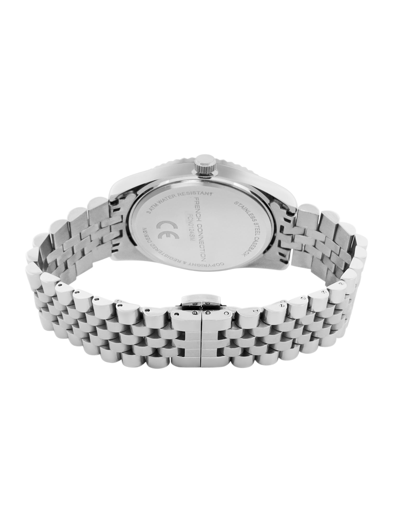 French Connection Sunray Grey Round Dial With Stainless Steel Strap Multifunction Watch - For Mens FCN0124SM