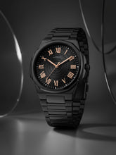 French Connection Textured Black Round Dial With Black Stainless Steel Strap Watch - For Mens FCN0125BM