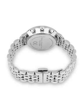 French Connection Sunray Black Round Dial With Stainless Steel  Strap Chronograph Watch - For Womens FCN0127BSM