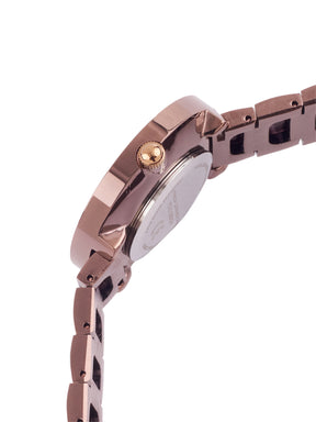 French Connection Mop Rosegold Round Dial With Rose Stainless Steel  Strap Watch - For Womens FCN0128RGM