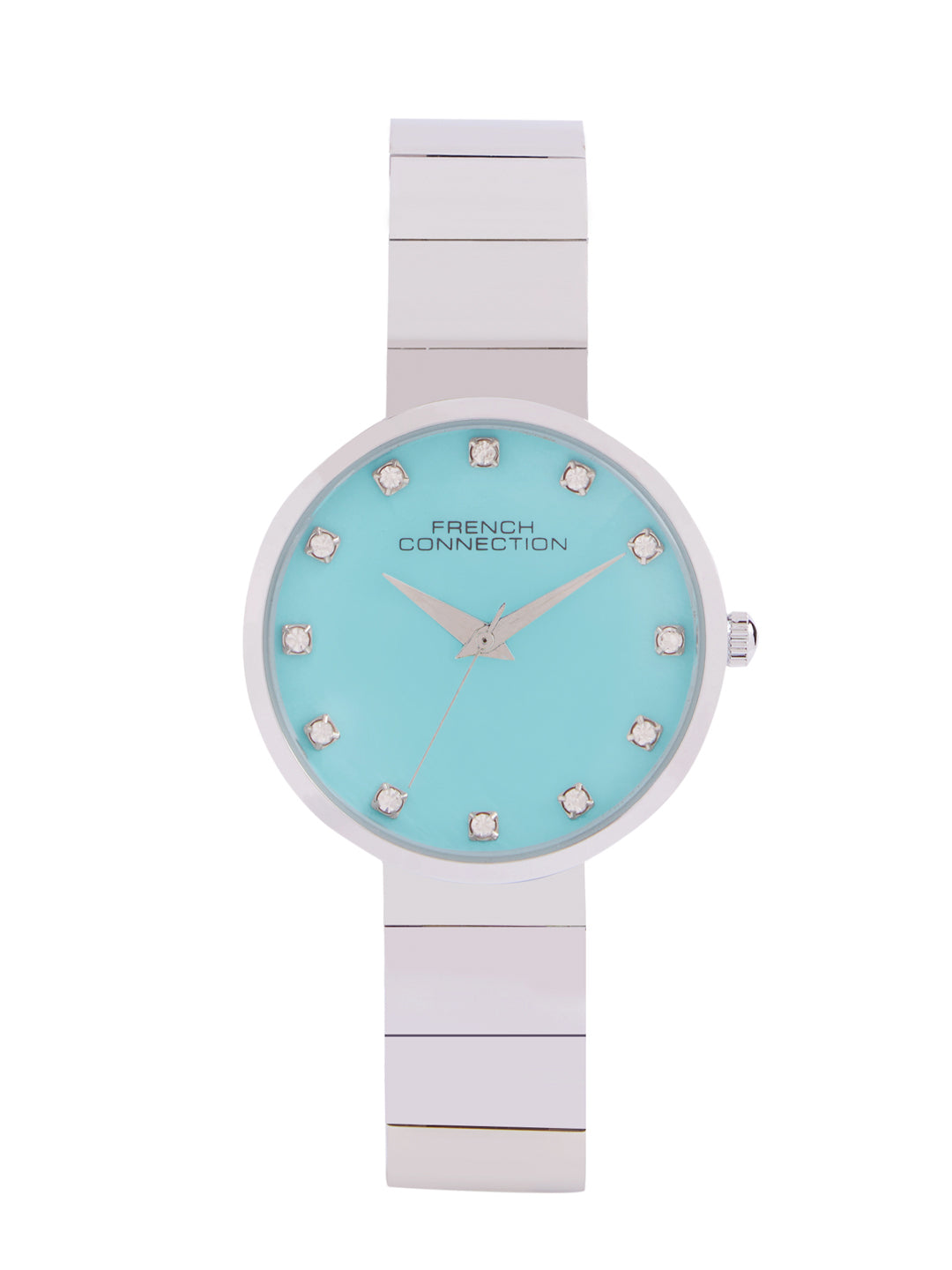 French Connection Mop Sea Green Round Dial With Stainless Steel  Strap Watch - For Womens FCN0128SM