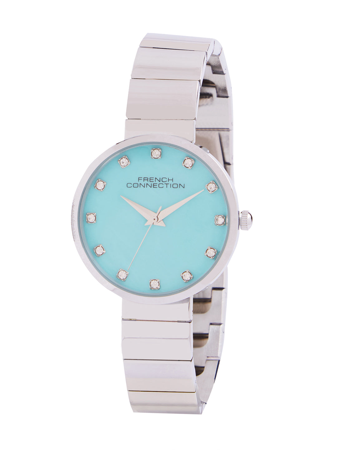 French Connection Mop Sea Green Round Dial With Stainless Steel  Strap Watch - For Womens FCN0128SM