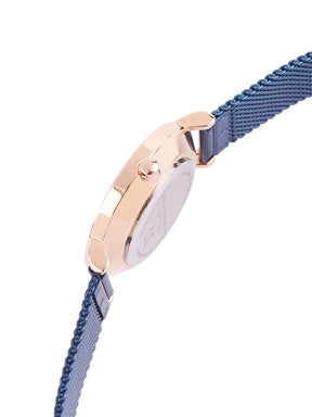 French Connection Sunray Blue Round Dial With Blue Stainless Steel  Strap Watch - For Womens FCN0137UM