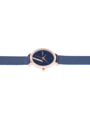 French Connection Sunray Blue Round Dial With Blue Stainless Steel  Strap Watch - For Womens FCN0137UM