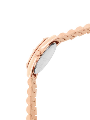 French Connection Sunray Grey Round Dial With Rose Stainless Steel  Strap Watch - For Womens FCN0138RGM