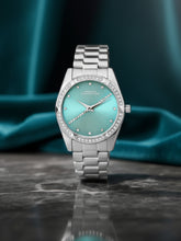 French Connection Sunray Sea Green Round Dial With Stainless Steel  Strap Watch - For Womens FCN0138SM