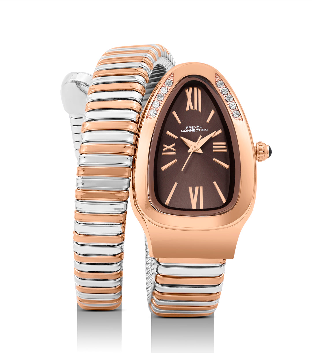 The Eternelle Curve Women's Snake Wrap Design Analog Watch | FCN0142BRTM
