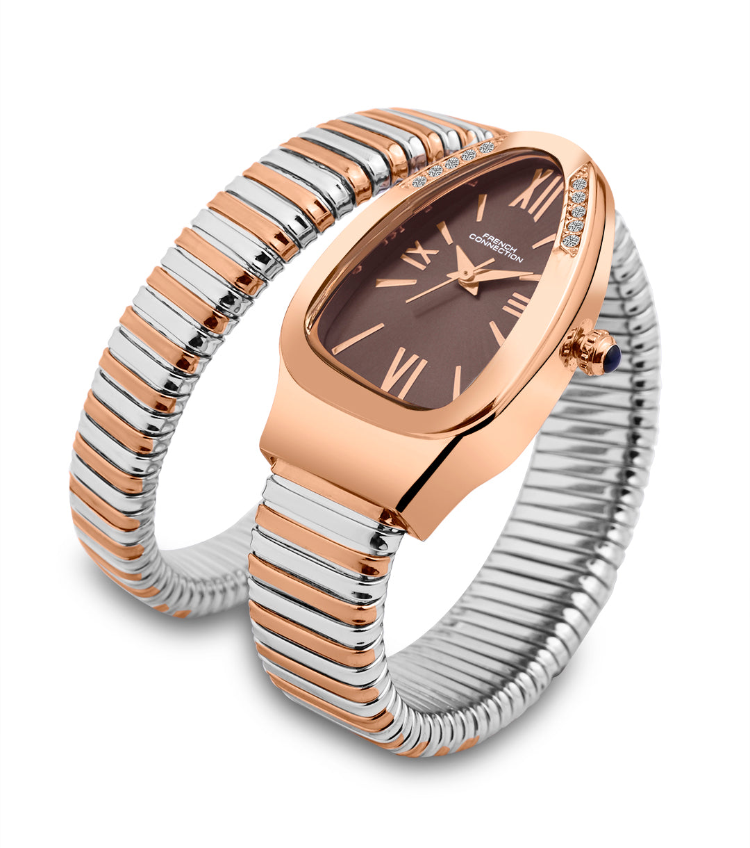 The Eternelle Curve Women's Snake Wrap Design Analog Watch | FCN0142BRTM