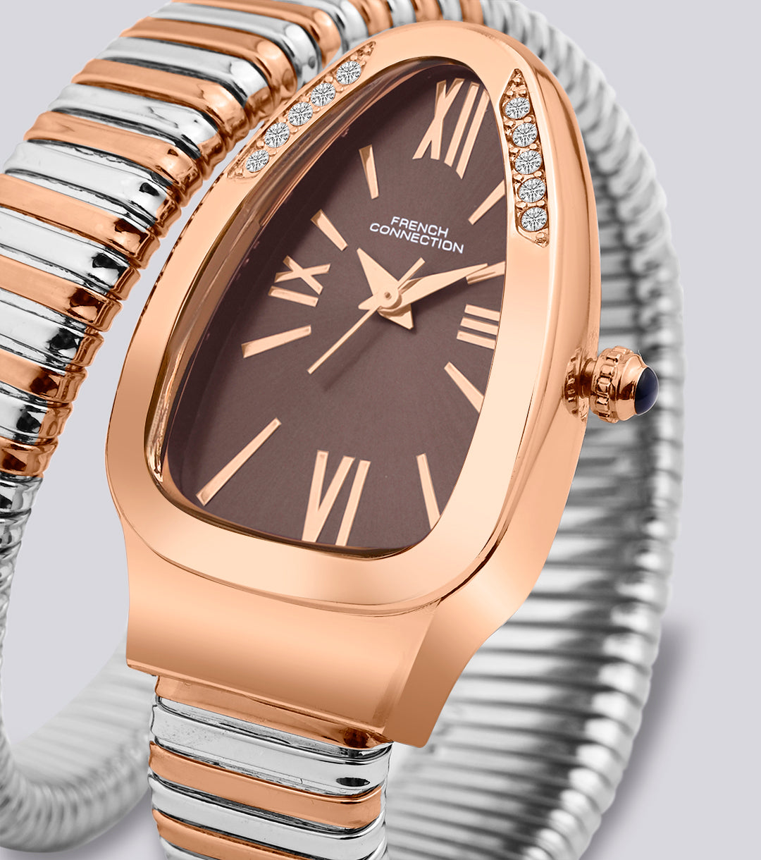 The Eternelle Curve Women's Snake Wrap Design Analog Watch | FCN0142BRTM