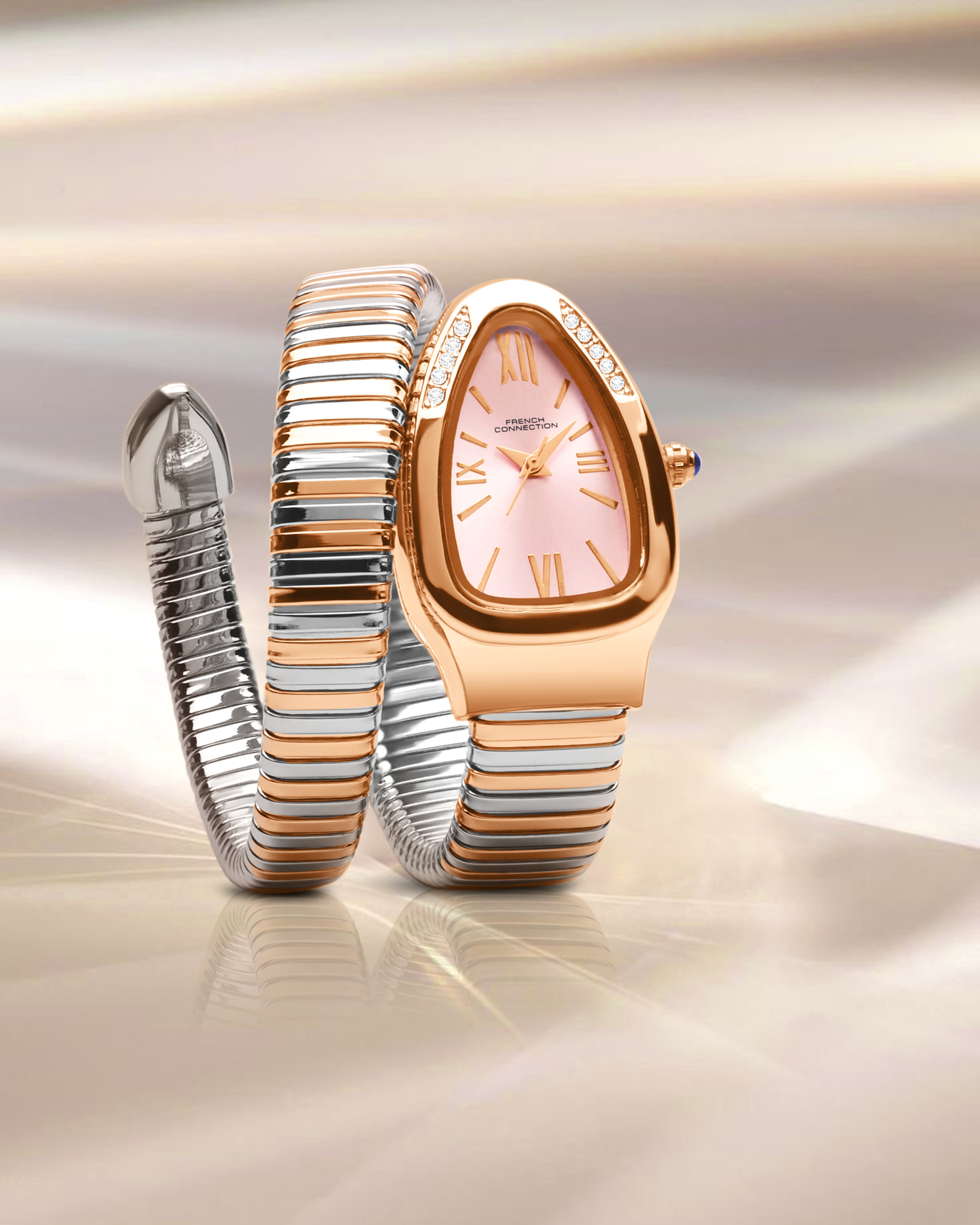 The Eternelle Curve Women's Snake Wrap Design Analog Watch | FCN0142RTM