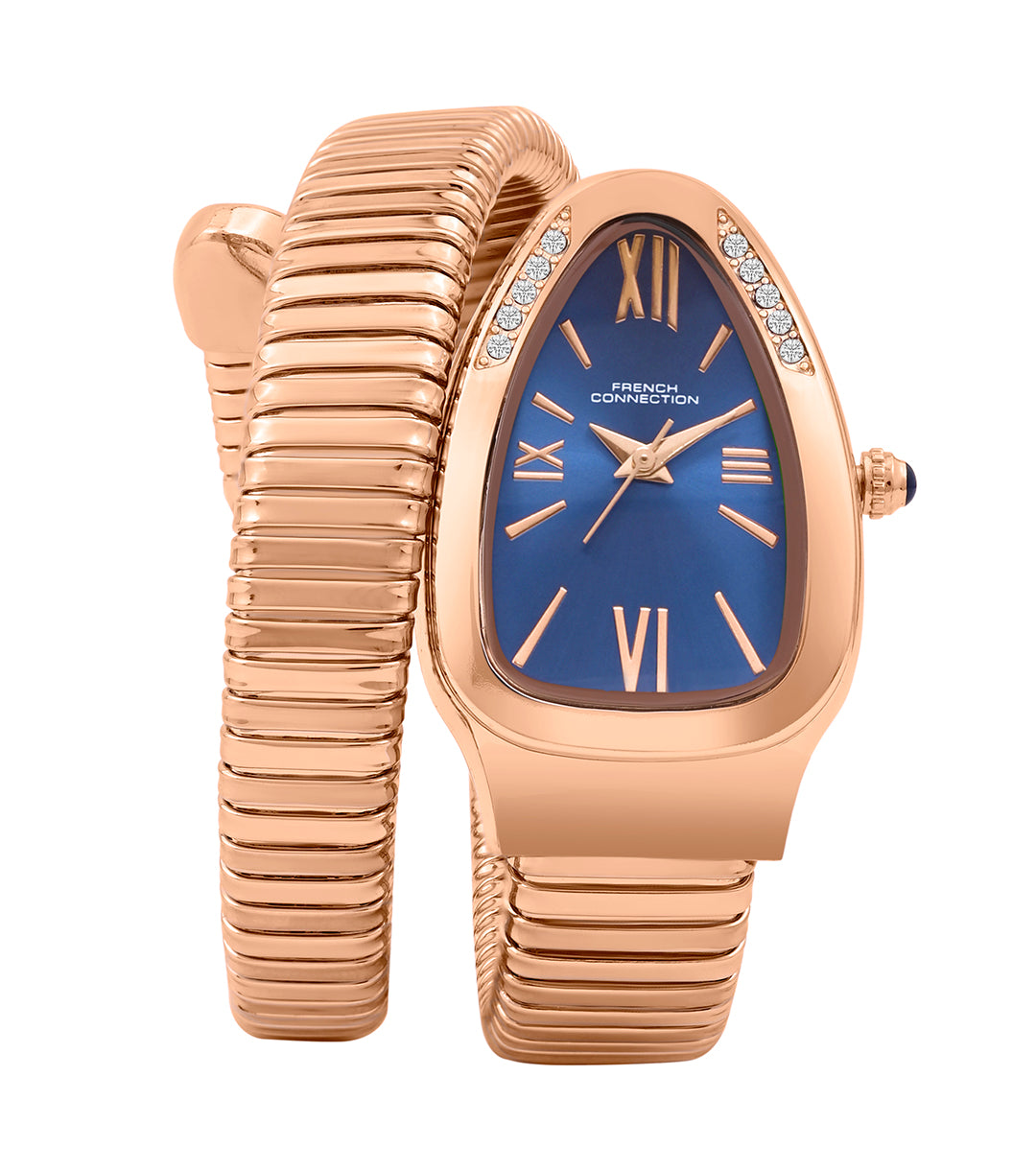 The Eternelle Curve Women's Snake Wrap Design Analog Watch | FCN0142URGM