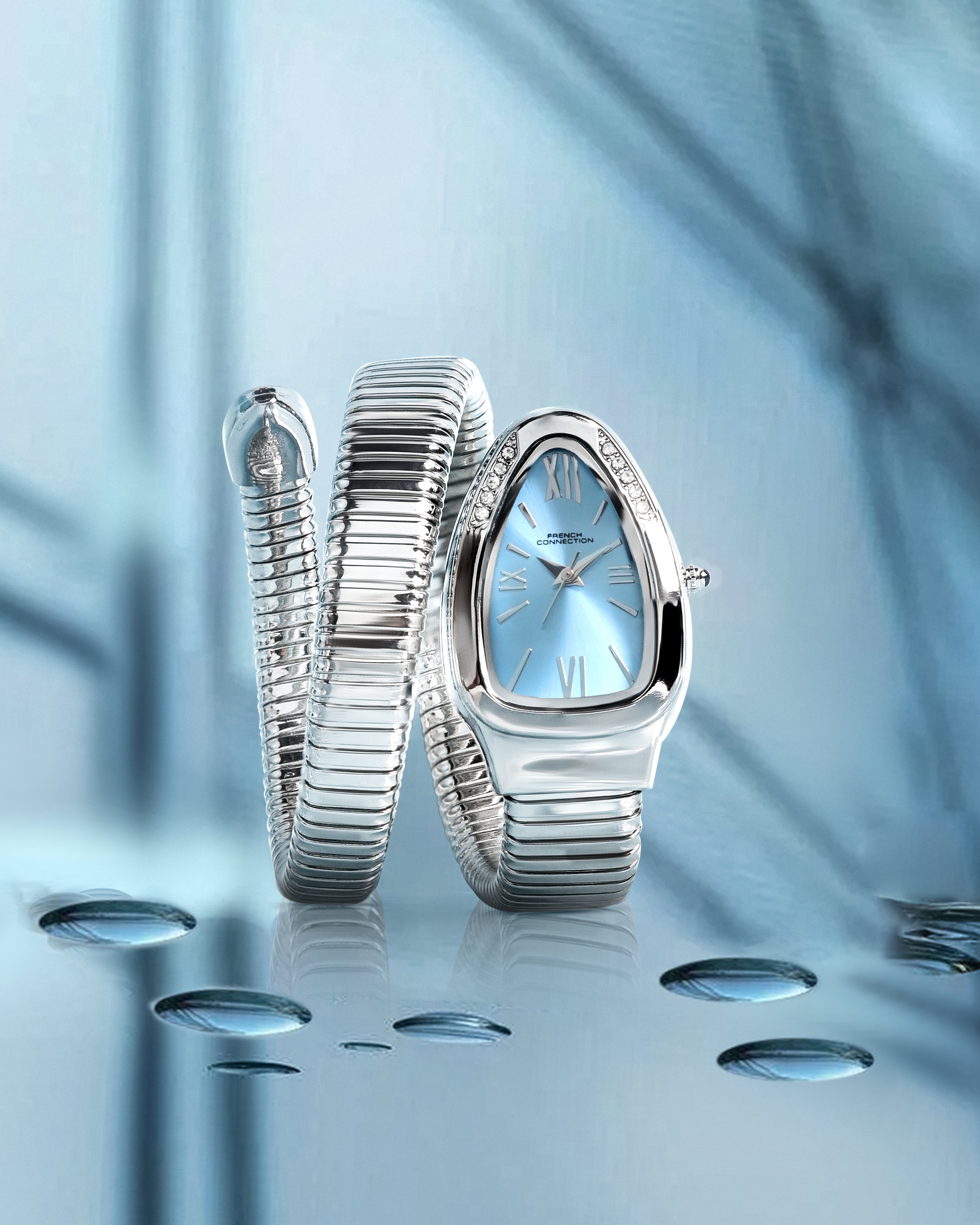 The Eternelle Curve Women's Snake Wrap Design Analog Watch | FCN0142USM
