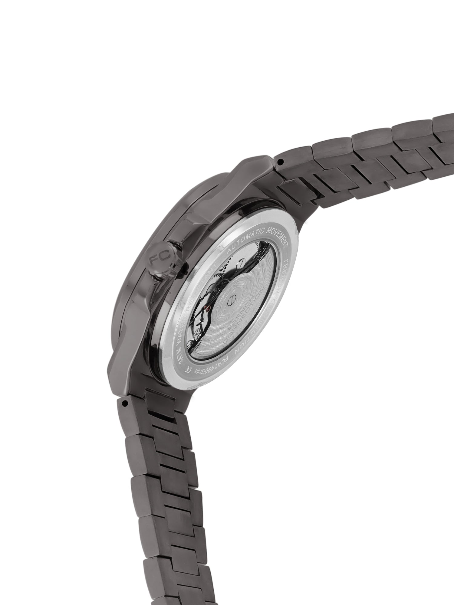 French Connection Men Skeleton Dial & Bracelet Style Straps Automatic Watch- FCN0149GNM