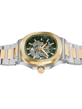 French Connection Men Skeleton Dial & Bracelet Style Straps Automatic Watch- FCN0149NTM