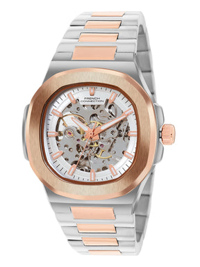 French Connection Men Skeleton Dial & Bracelet Style Straps Automatic Watch- FCN0149SRTM