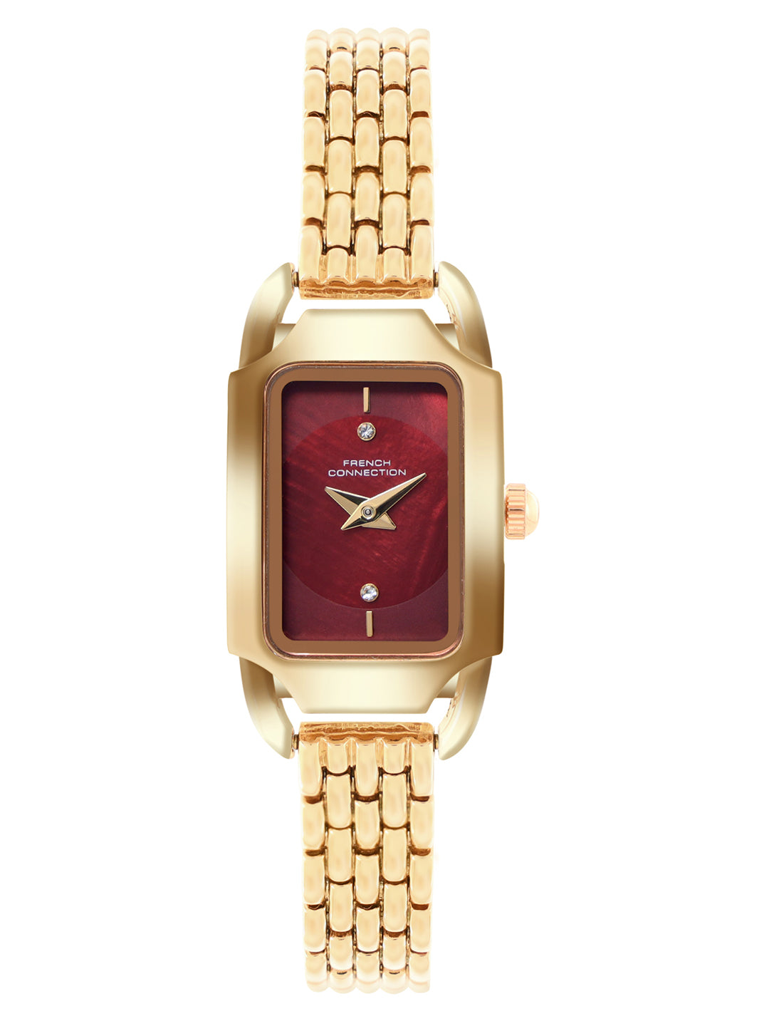 French Connection Opessence Red Dial with Gold Strap Womens Analog Watch | FCN0177GM