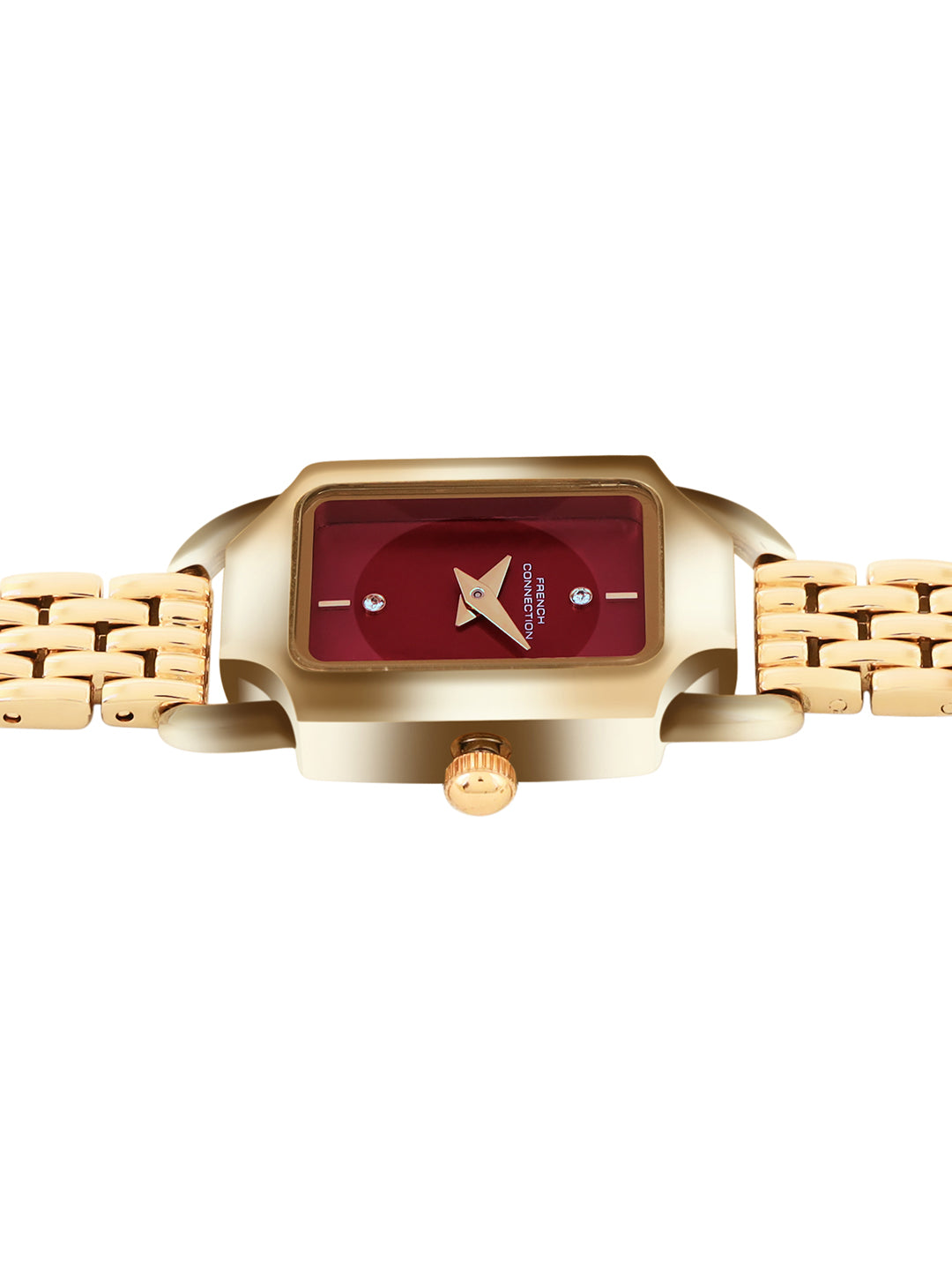 French Connection Opessence Red Dial with Gold Strap Womens Analog Watch | FCN0177GM