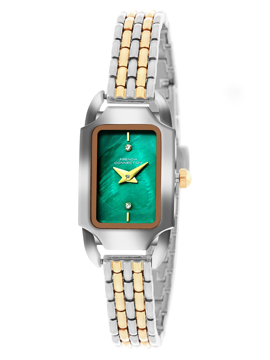 French Connection Opessence Green Dial with Double tone Strap Womens Analog Watch | FCN0177NTM