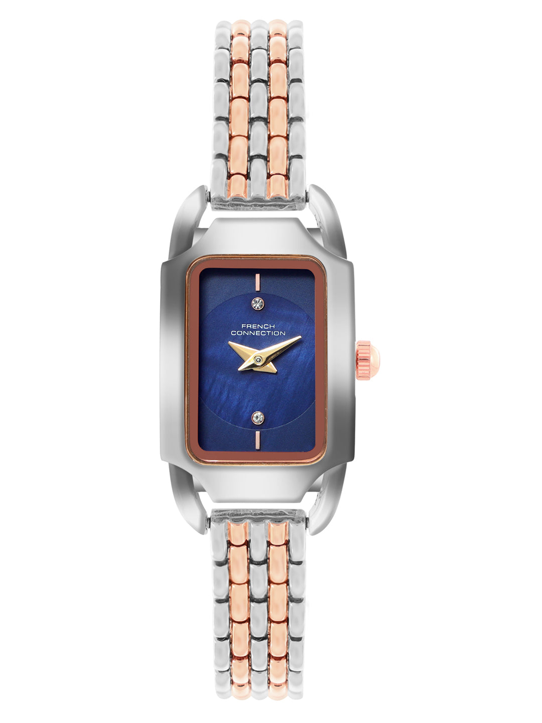 French Connection Opessence Blue Dial with Double tone Strap Womens Analog Watch | FCN0177URTM