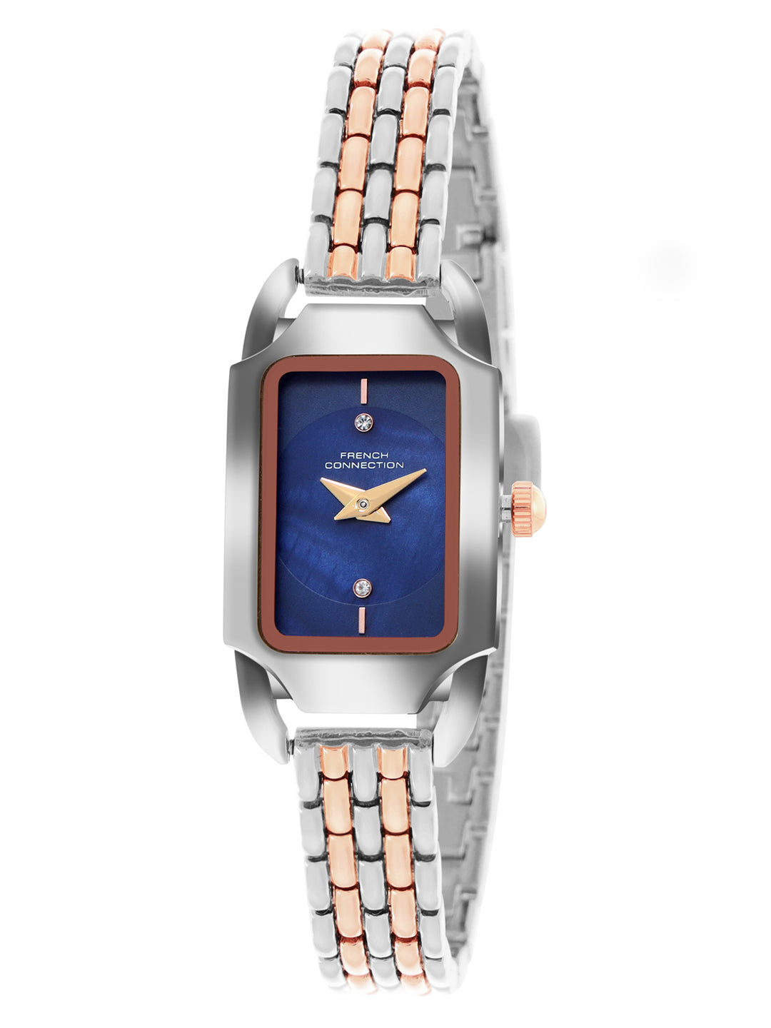 French Connection Opessence Blue Dial with Double tone Strap Womens Analog Watch | FCN0177URTM