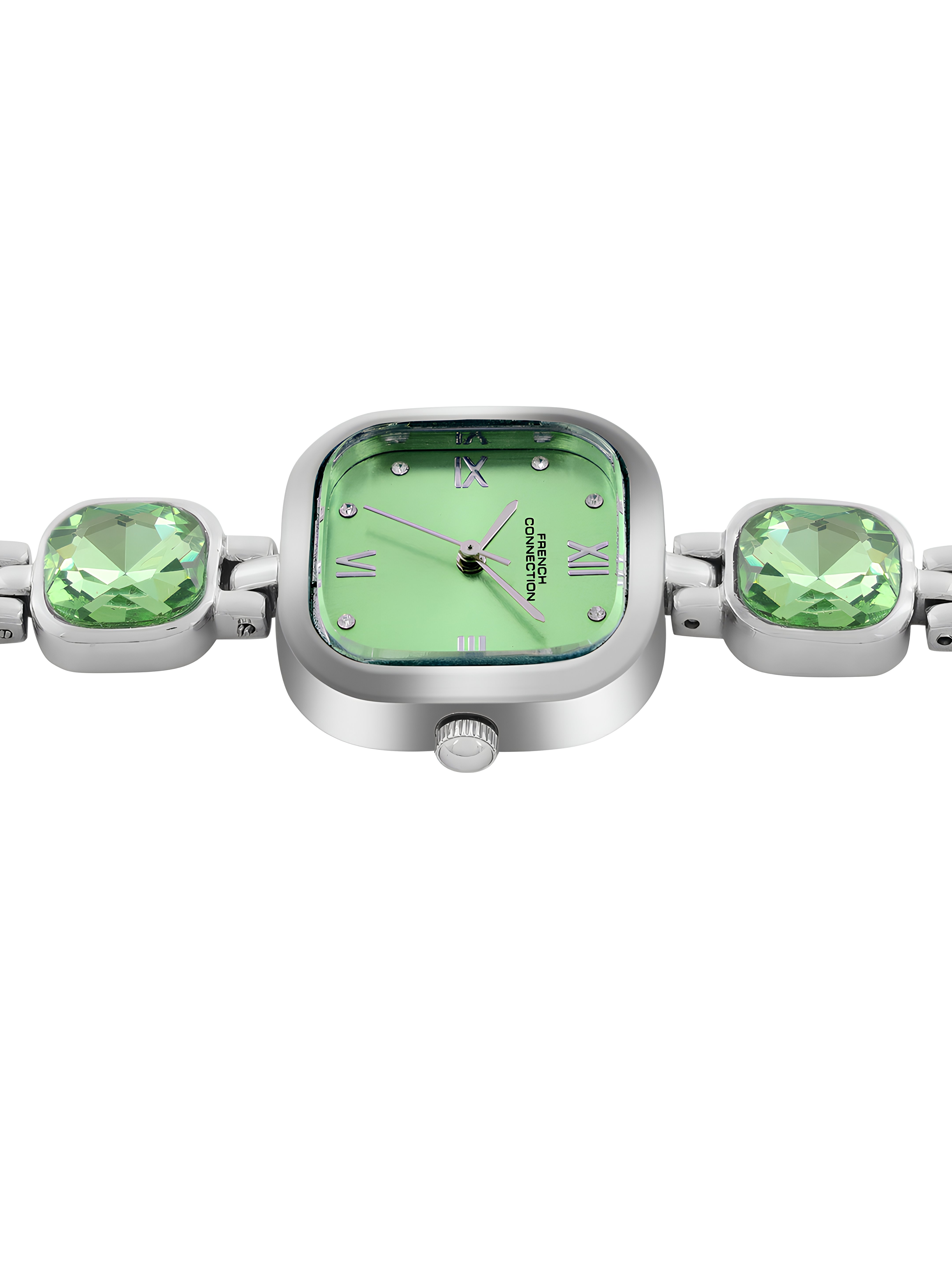 French Connection Auroraé Green Dial with Silver Strap Womens Analog Watch | FCN0178NSM