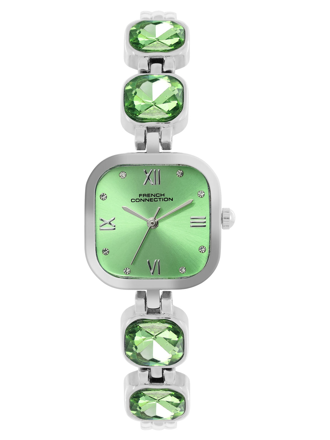 French Connection Auroraé Green Dial with Silver Strap Womens Analog Watch | FCN0178NSM