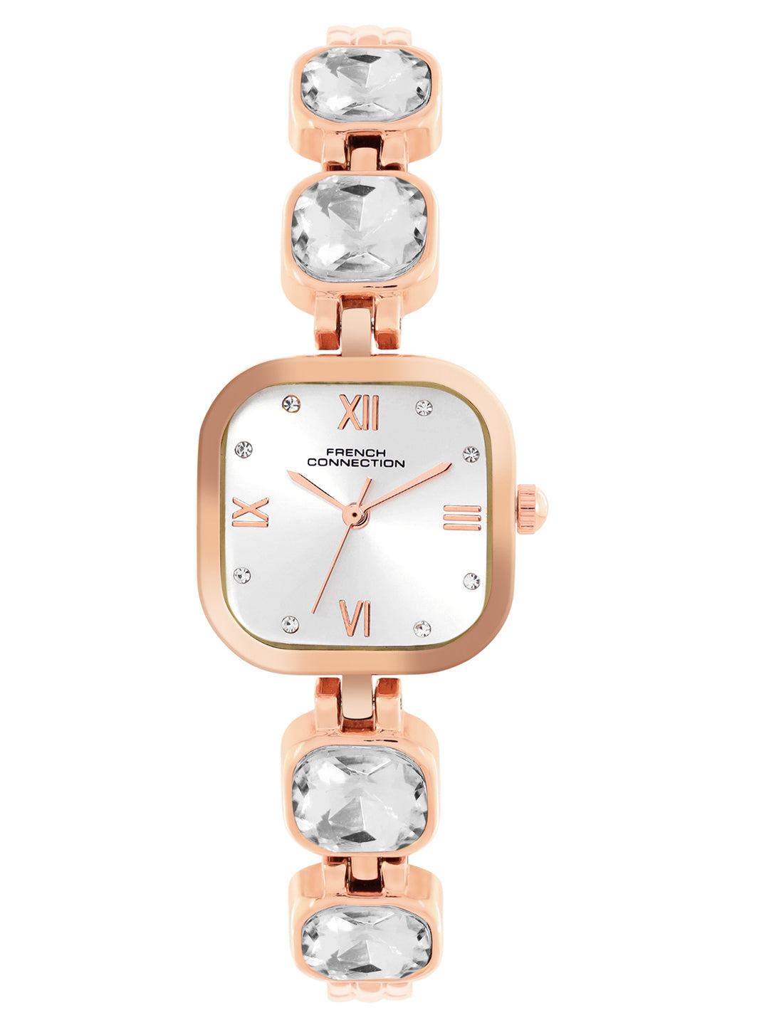 French Connection Auroraé White Dial with Rose Gold Strap Womens Analog Watch | FCN0178SRGM