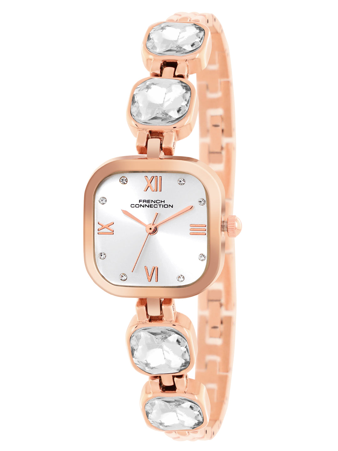 French Connection Auroraé White Dial with Rose Gold Strap Womens Analog Watch | FCN0178SRGM
