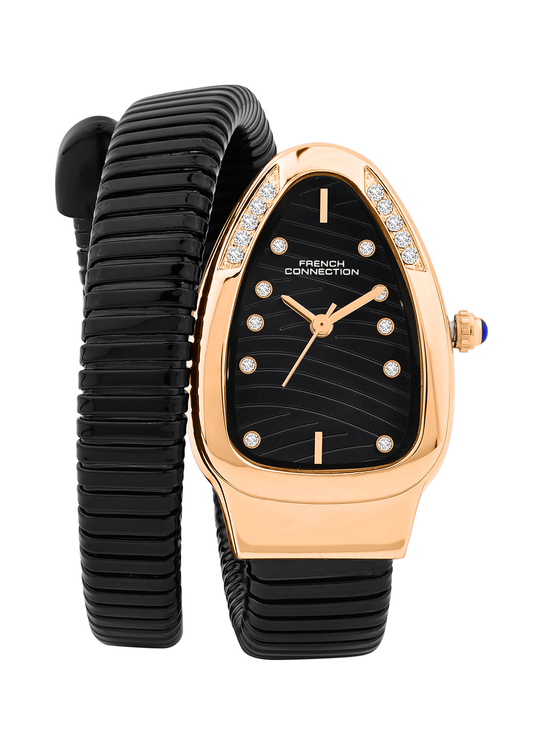 French Connection Women Snake-Shaped Wrap Around Analogue Watch FCN0189BM - Brown