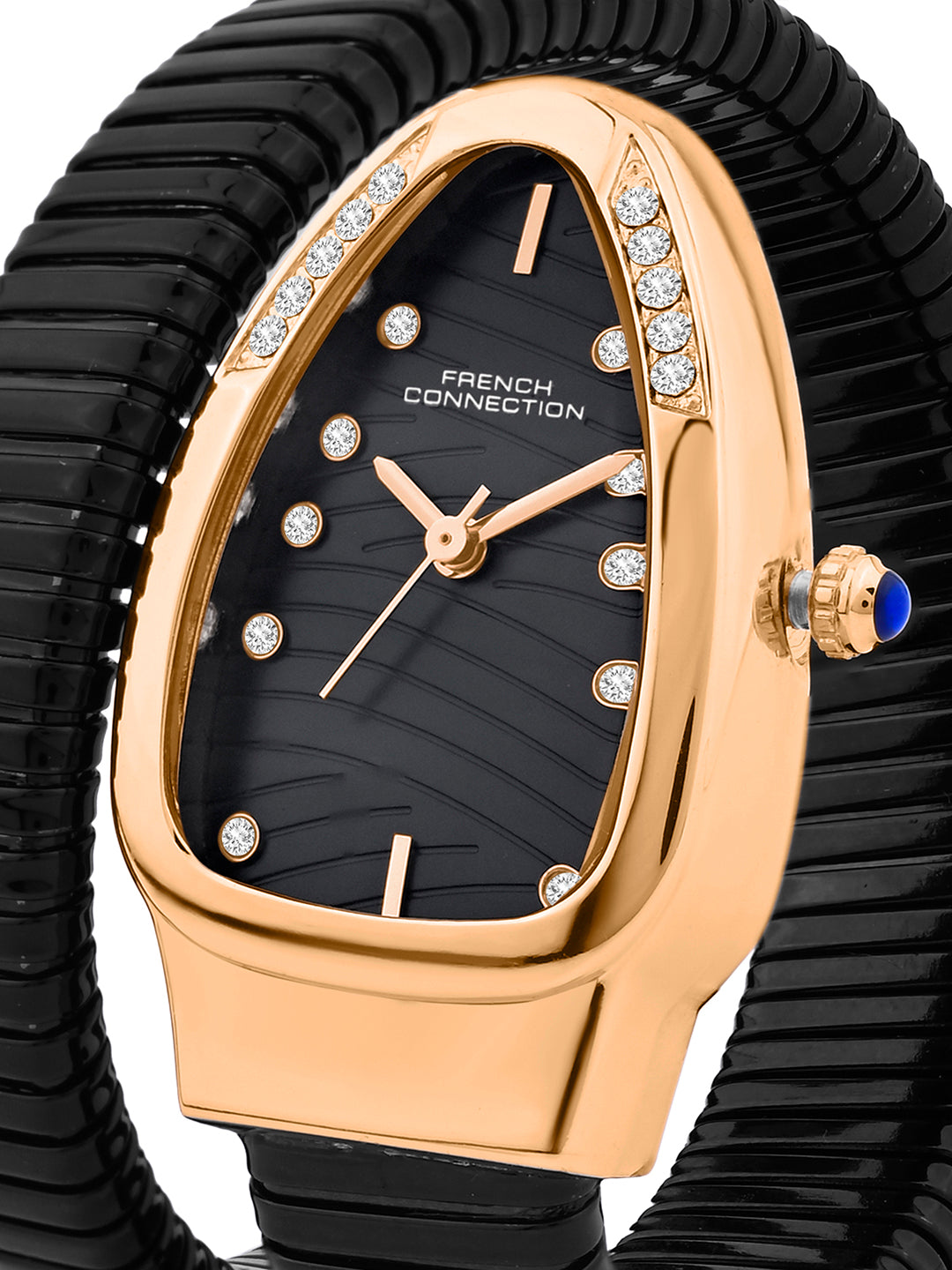 French Connection Women Snake-Shaped Wrap Around Analogue Watch FCN0189BM - Brown
