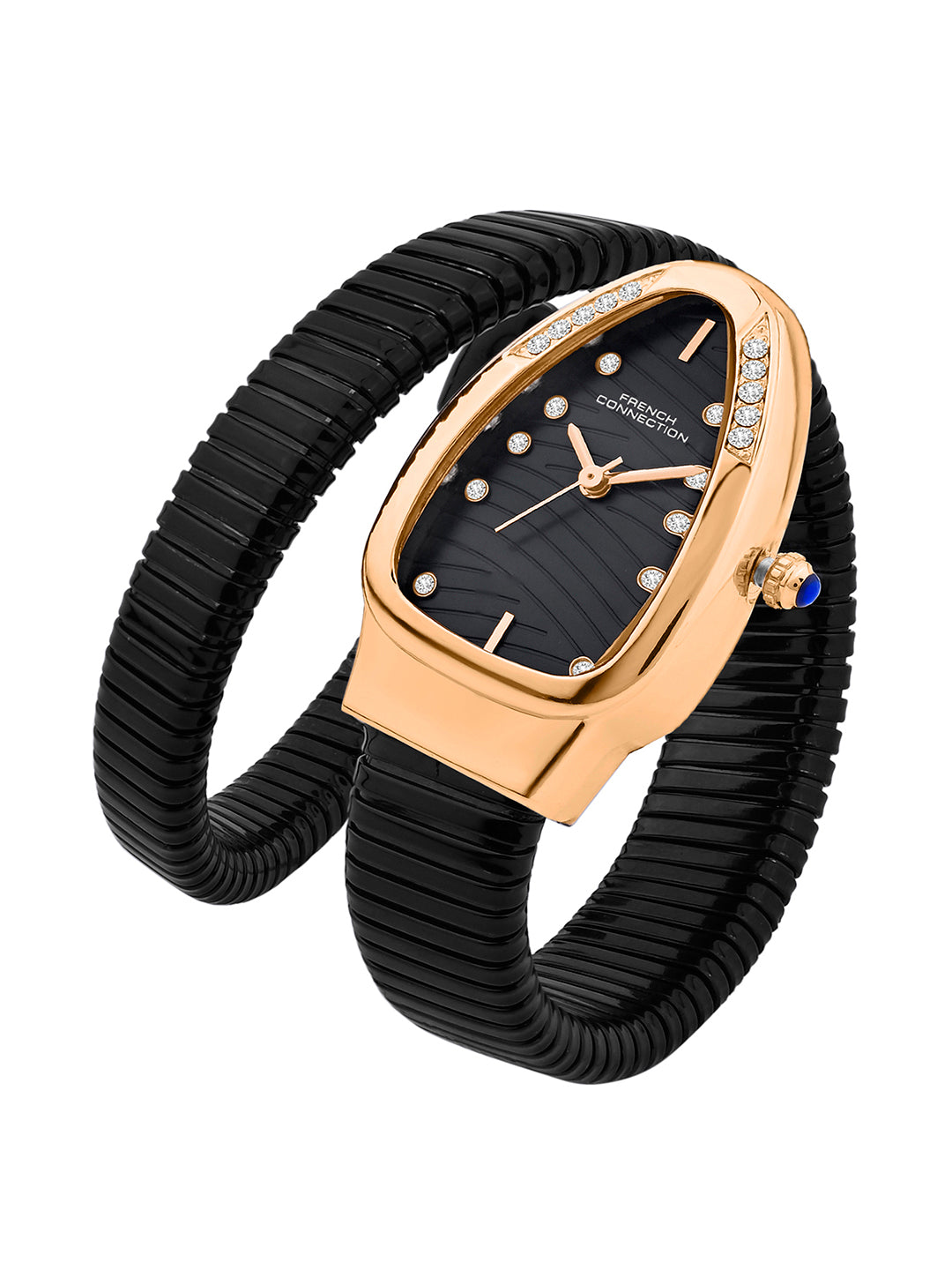 French Connection Women Snake-Shaped Wrap Around Analogue Watch FCN0189BM - Brown