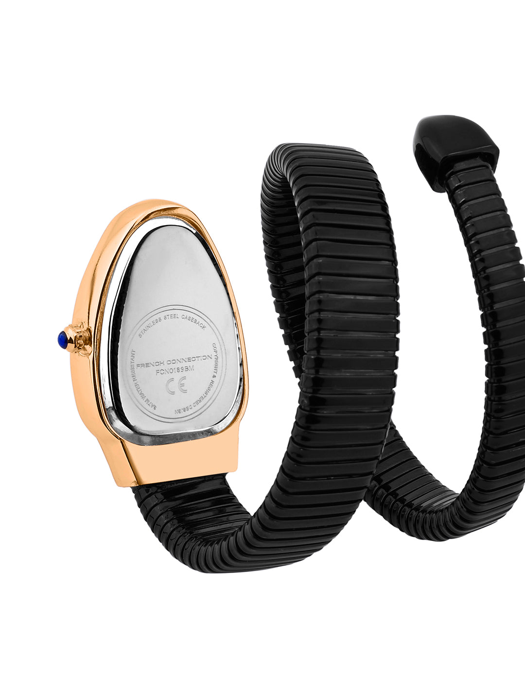 French Connection Women Snake-Shaped Wrap Around Analogue Watch FCN0189BM - Brown