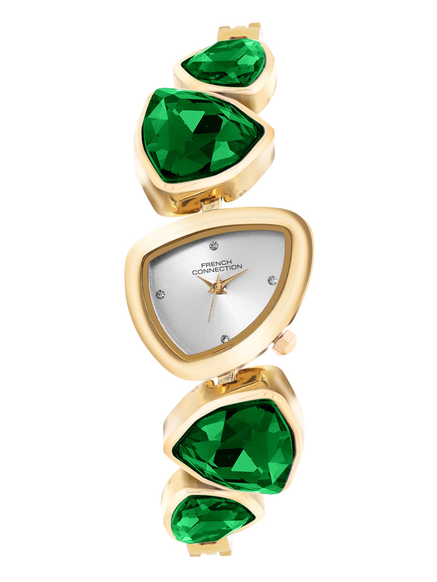 French Connection Asymra Silver Dial with Green Strap Womens Analog Watch | FCN0205NGM