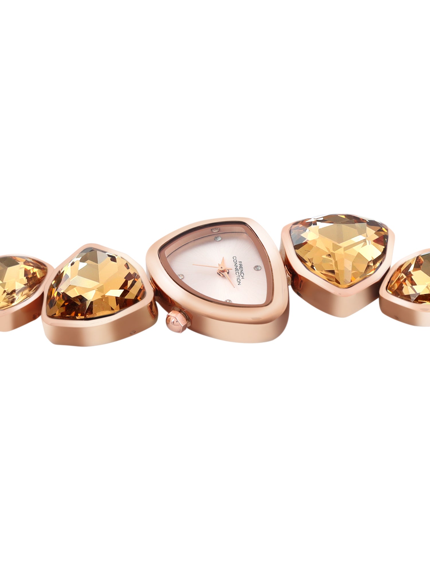 French Connection Asymra Rose Gold Dial with Pink Strap Womens Analog Watch | FCN0205RGM