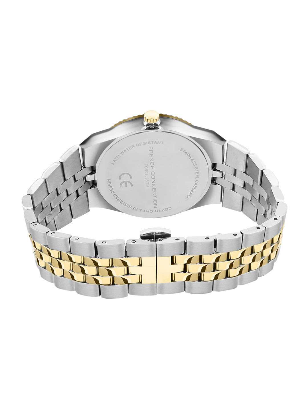 French Connection Steelora | Quartz Dated Display | Silver Dial | Stainless Steel Strap | Watch for Men - FCN0209STM